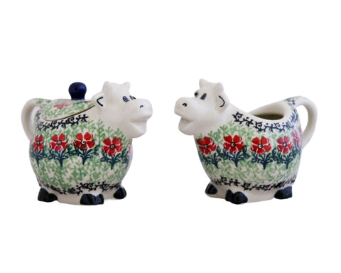 Cow Sugar and Creamer Set