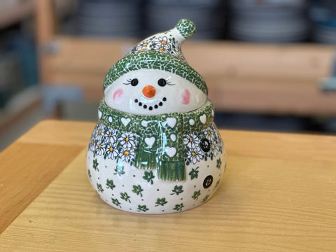 CLEARANCE Unikat Large Snowman Jar