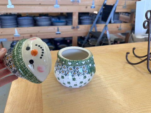 CLEARANCE Unikat Large Snowman Jar