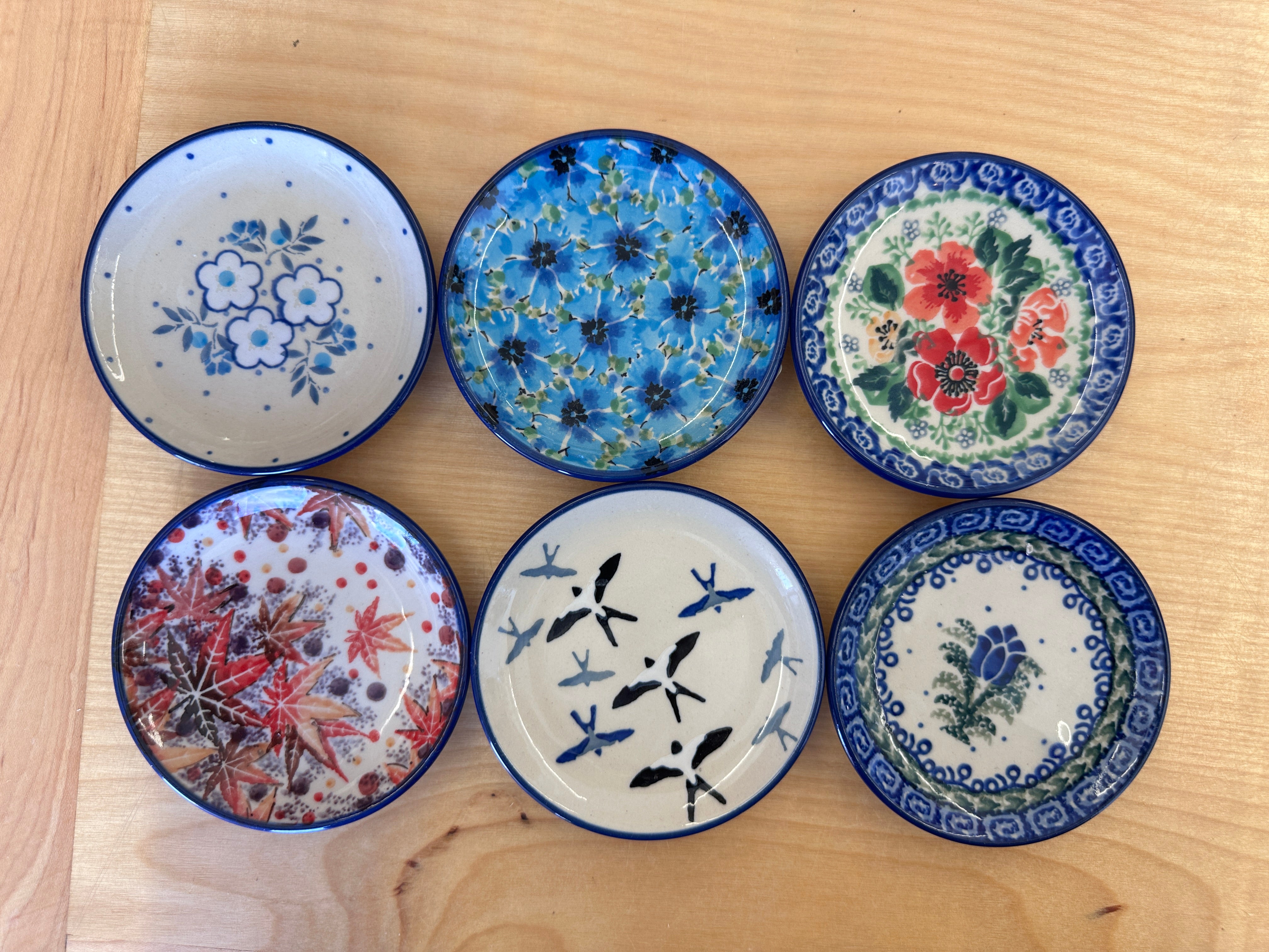 CLEARANCE Unikat Mini Plate Coaster Set – Pacific Polish Pottery