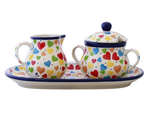 Unikat Cream and Sugar with Tray Set